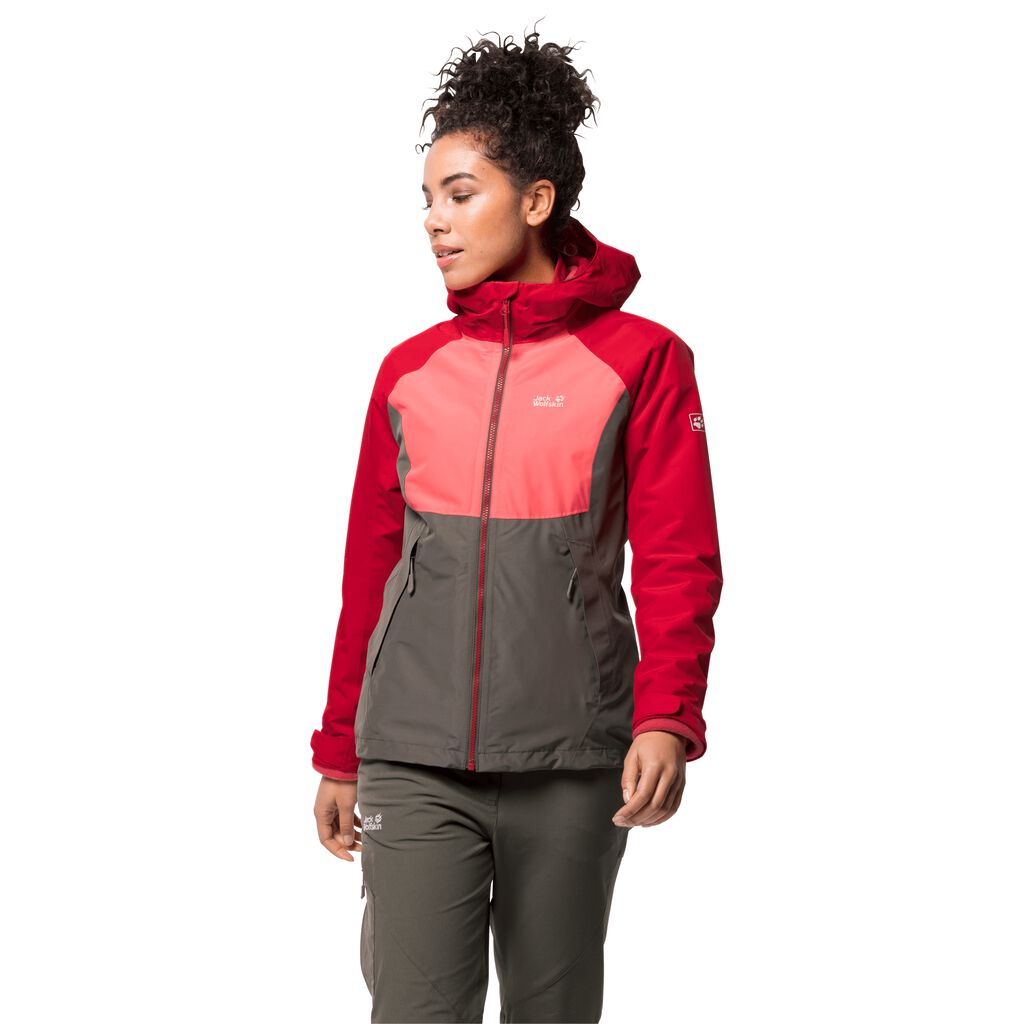 Jack Wolfskin MOUNT ISA Vestes Femme Rouge - BEOIKGA-86